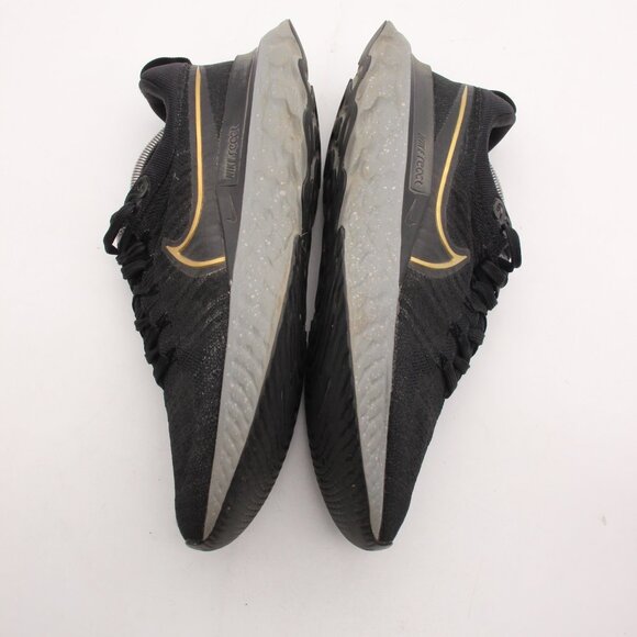 Nike React Infinty Run Flyknit 2 Men's Size 11 Gold Black Sneakers CT2357-009 - Picture 8 of 10